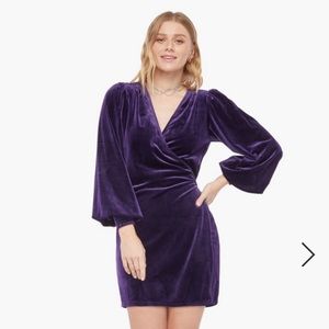 New Velvet Wrap Dress